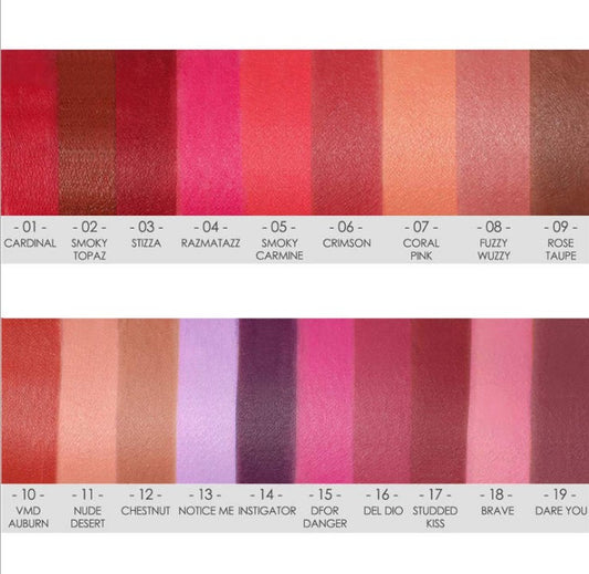 Focallure Matte Lipstick Set - Shades #1 to #19